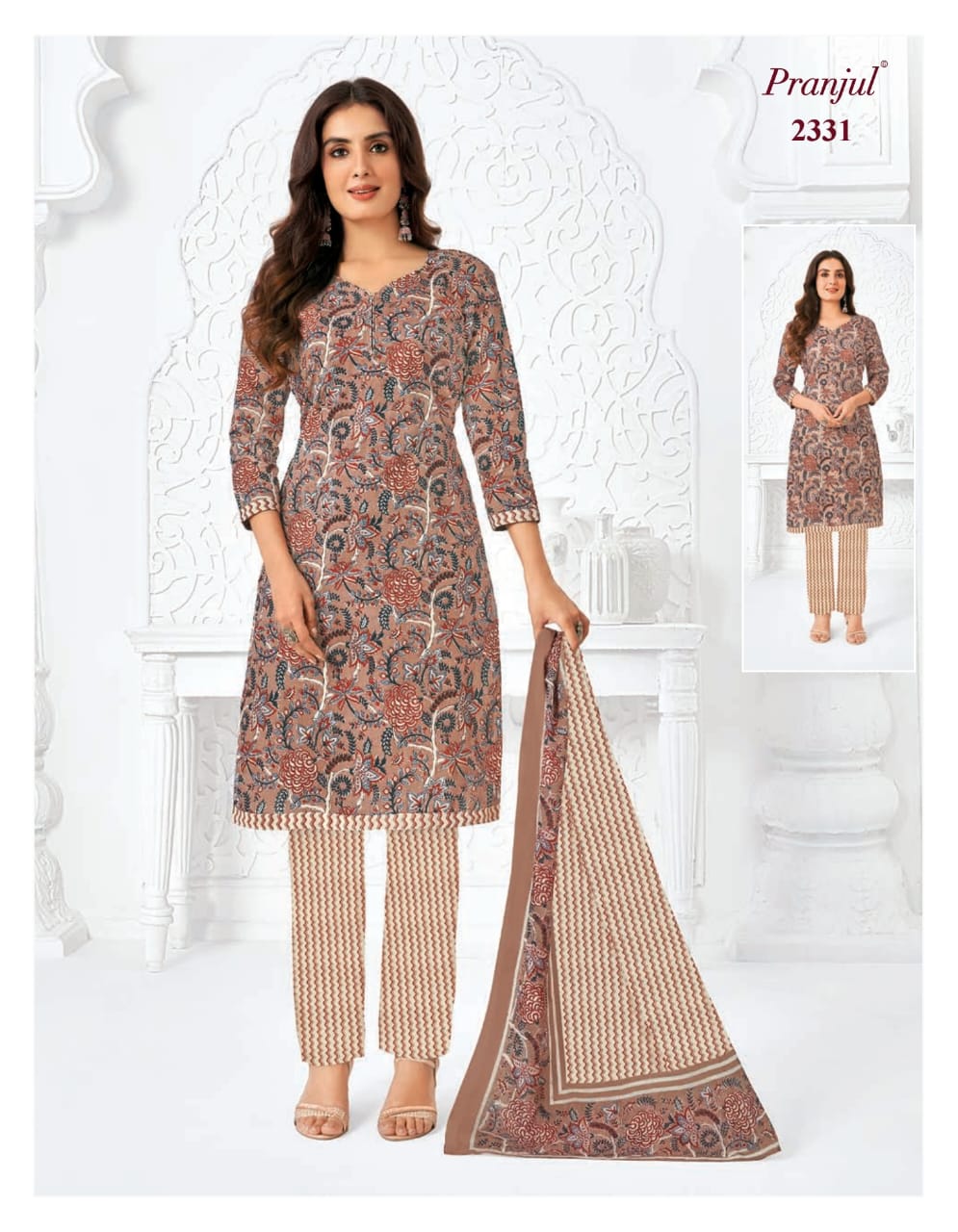 17268932311311Priyanka Vol 23 Pranjul Cotton Dress Material 3