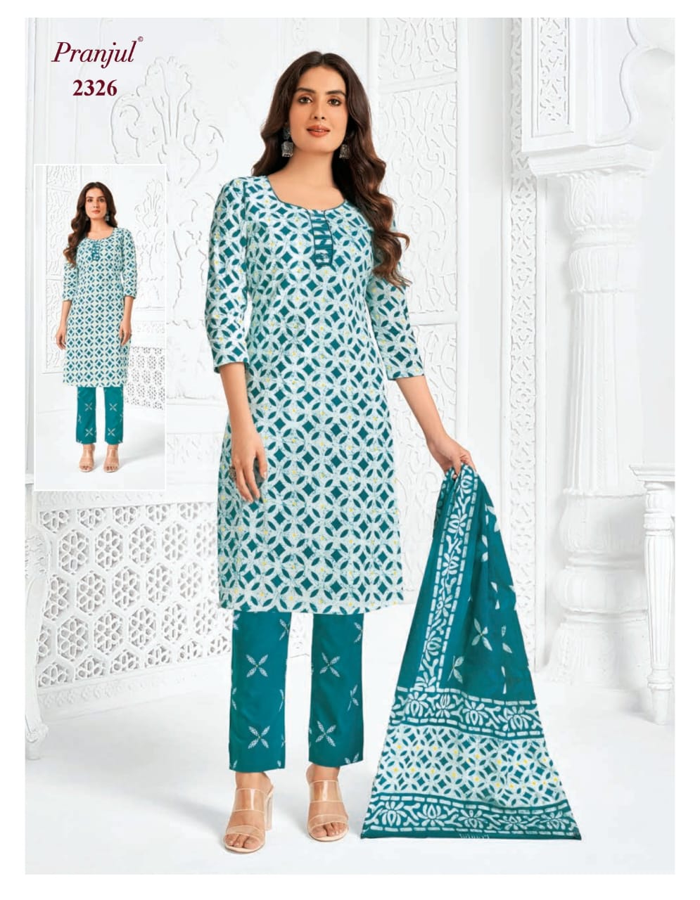 17268932328094Priyanka Vol 23 Pranjul Cotton Dress Material 6