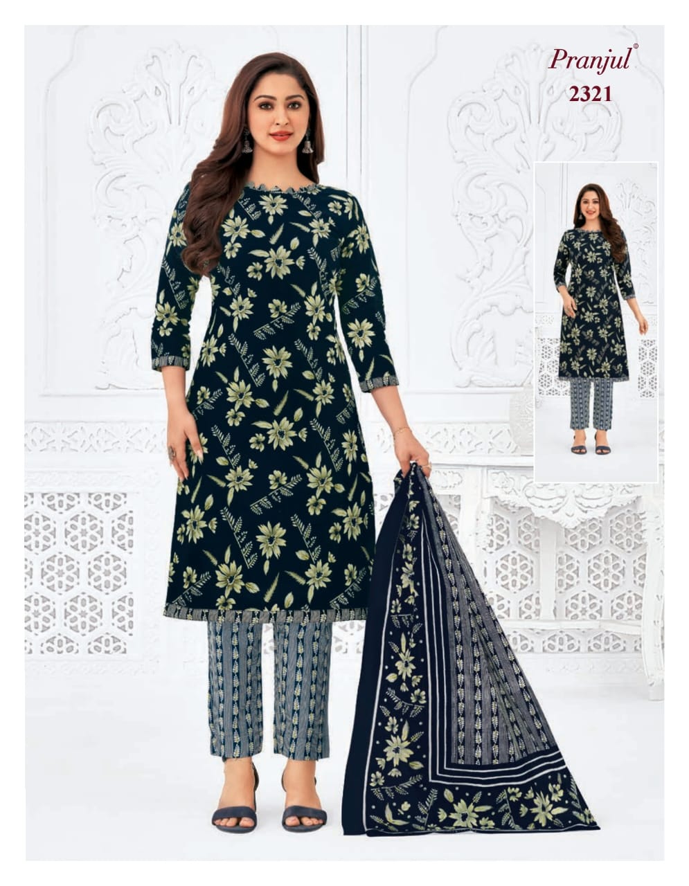 17268932339306Priyanka Vol 23 Pranjul Cotton Dress Material 8