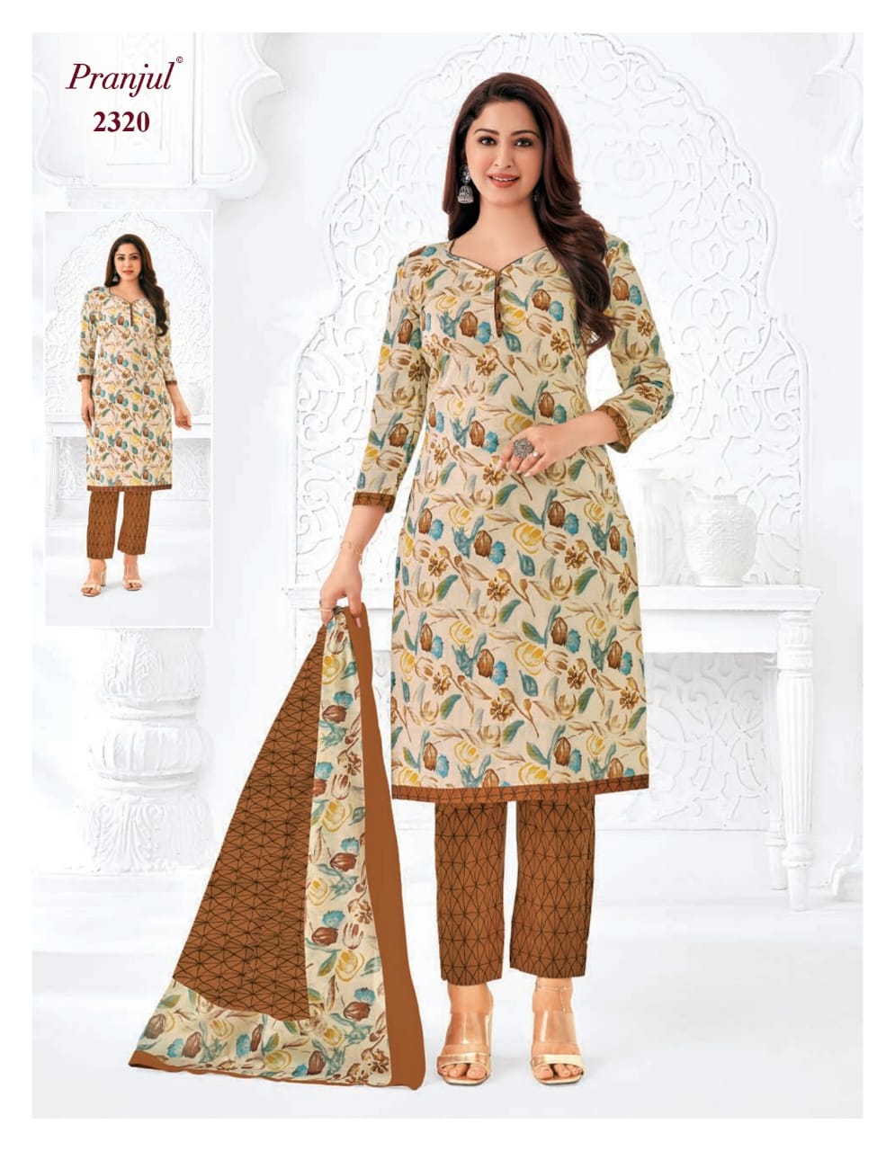 17268932346944Priyanka Vol 23 Pranjul Cotton Dress Material 11