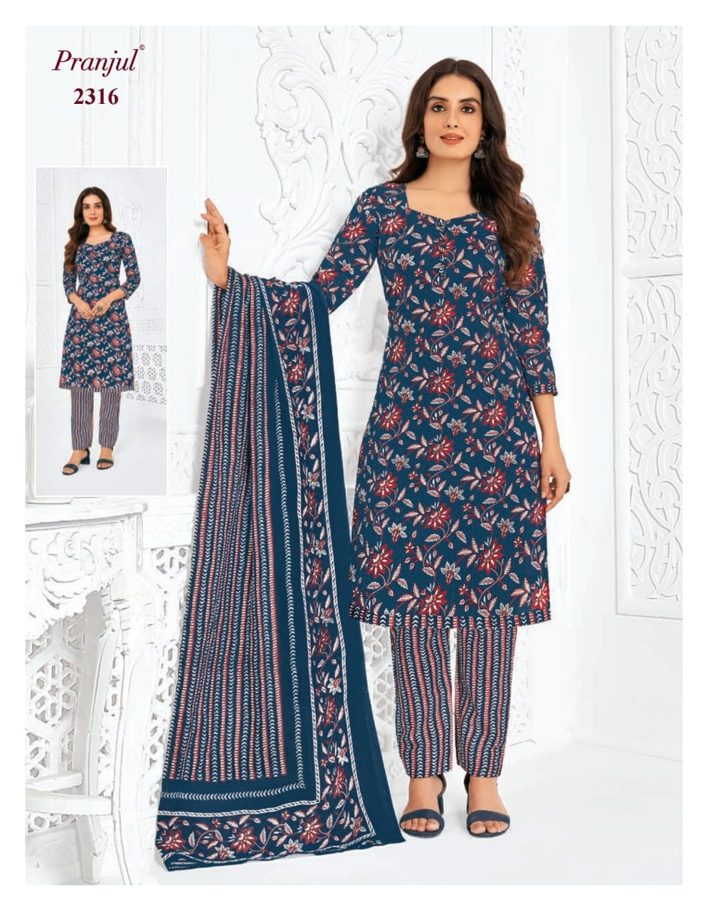 17268932354882Priyanka Vol 23 Pranjul Cotton Dress Material 16