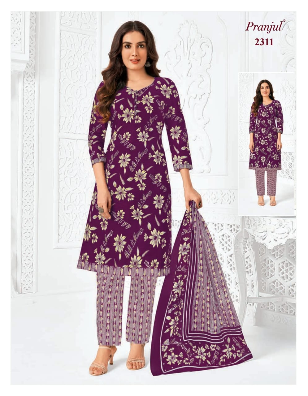 17268932355996Priyanka Vol 23 Pranjul Cotton Dress Material 14