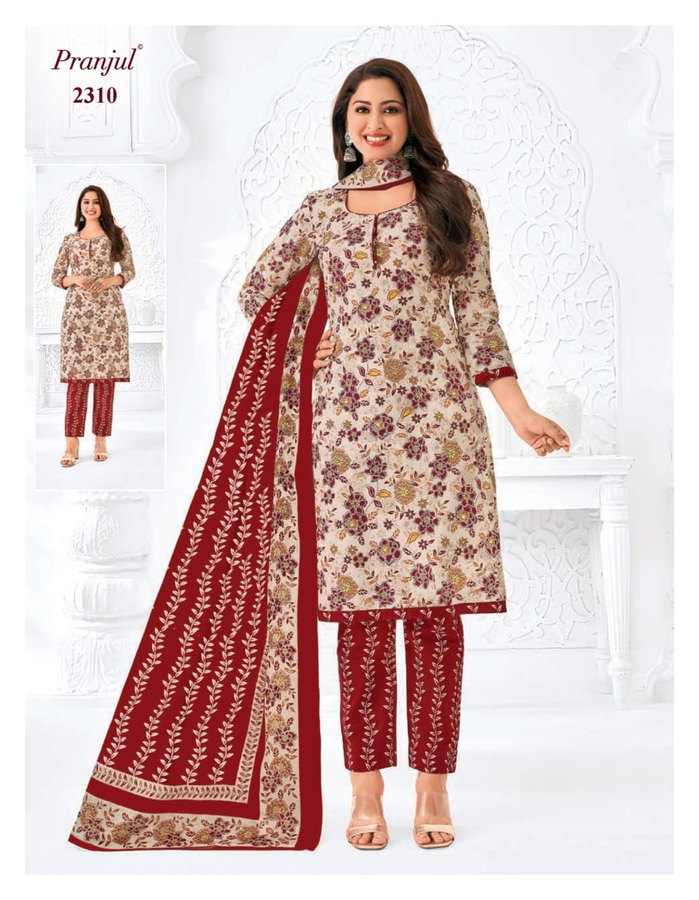 17268932363708Priyanka Vol 23 Pranjul Cotton Dress Material 17