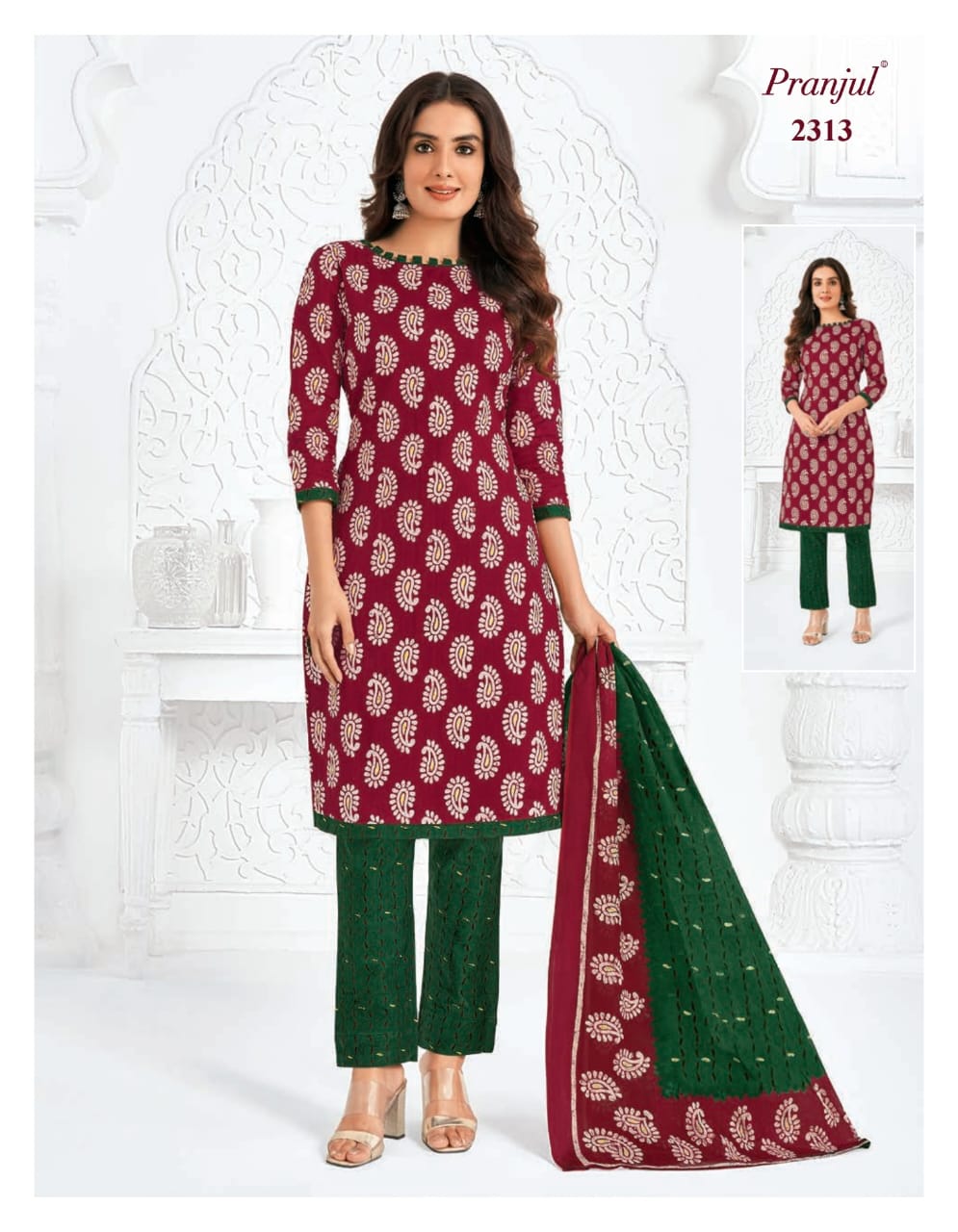 17268932368098Priyanka Vol 23 Pranjul Cotton Dress Material 18