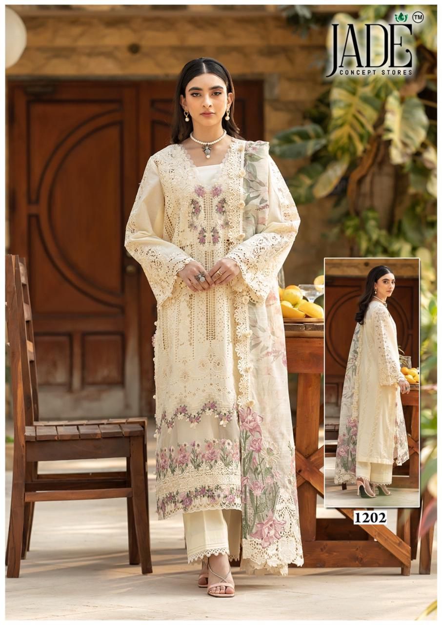 17485100417162Bin Saeed Vol 12 Heavy Cotton Luxury Collection Jade Karachi Salwar Suits 2