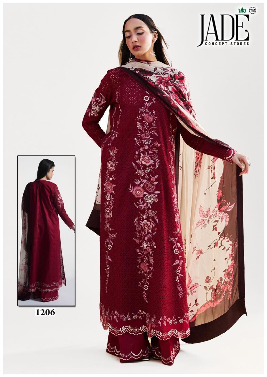 17485100422164Bin Saeed Vol 12 Heavy Cotton Luxury Collection Jade Karachi Salwar Suits 4
