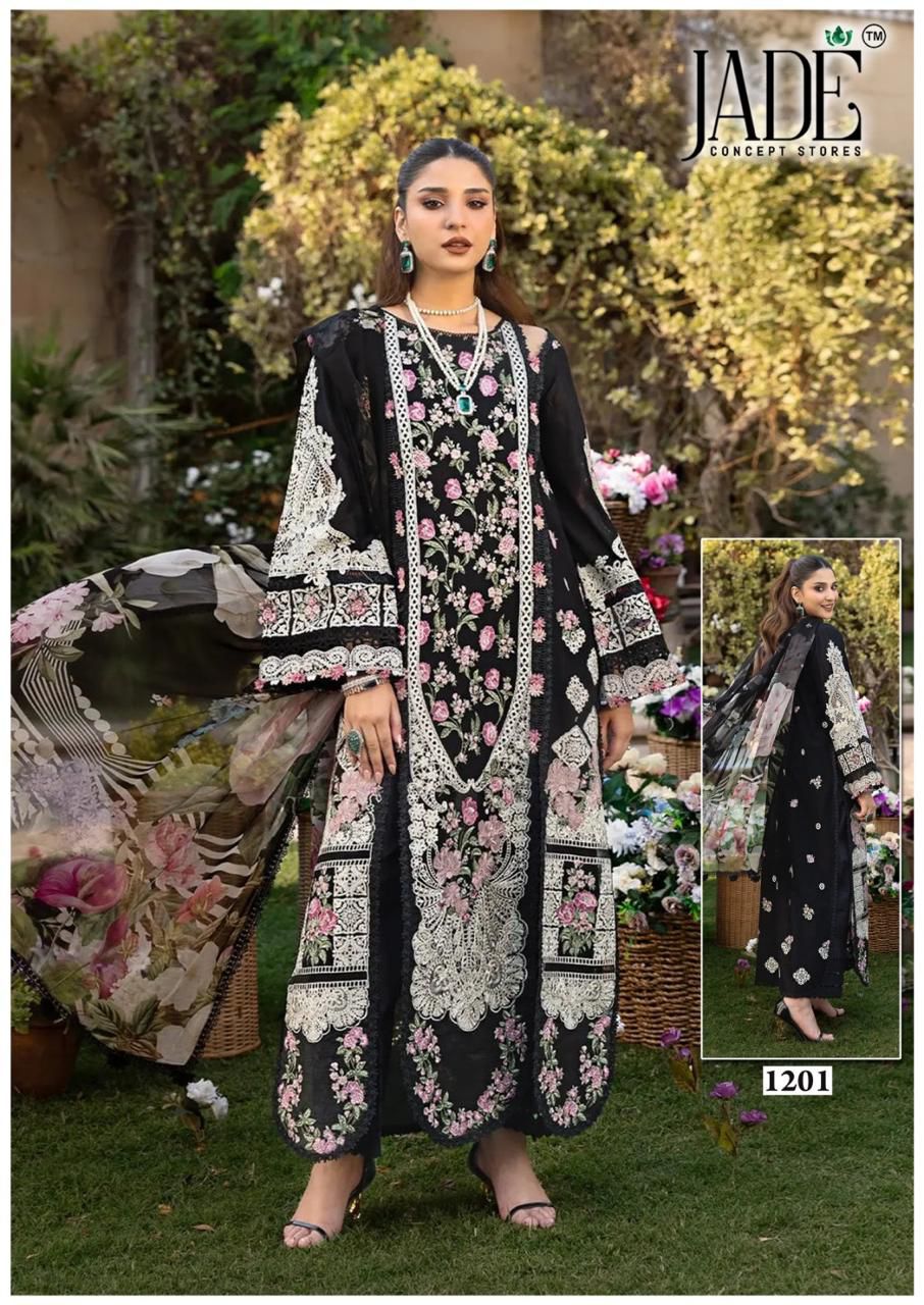 17485100429346Bin Saeed Vol 12 Heavy Cotton Luxury Collection Jade Karachi Salwar Suits 3