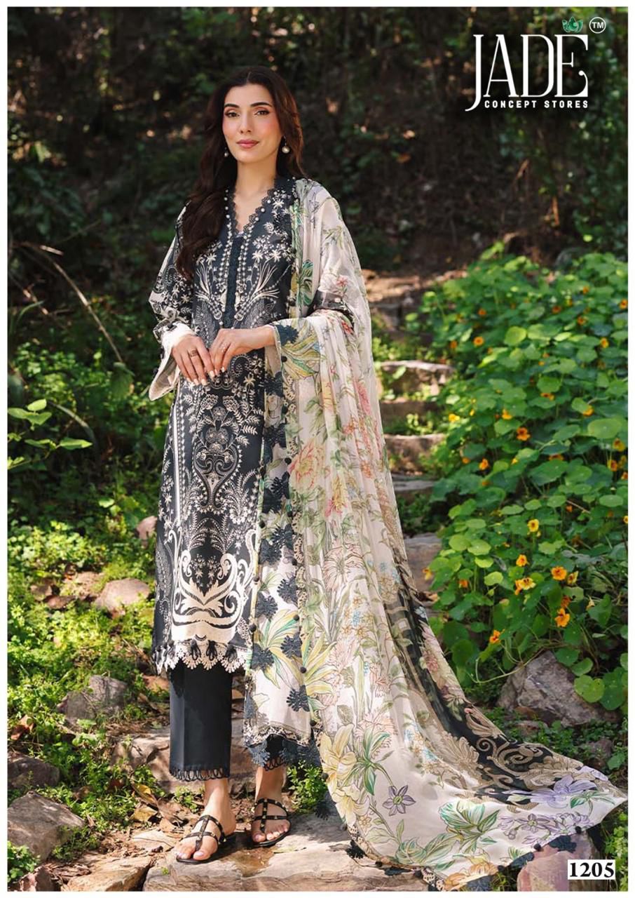 17485100434576Bin Saeed Vol 12 Heavy Cotton Luxury Collection Jade Karachi Salwar Suits 6