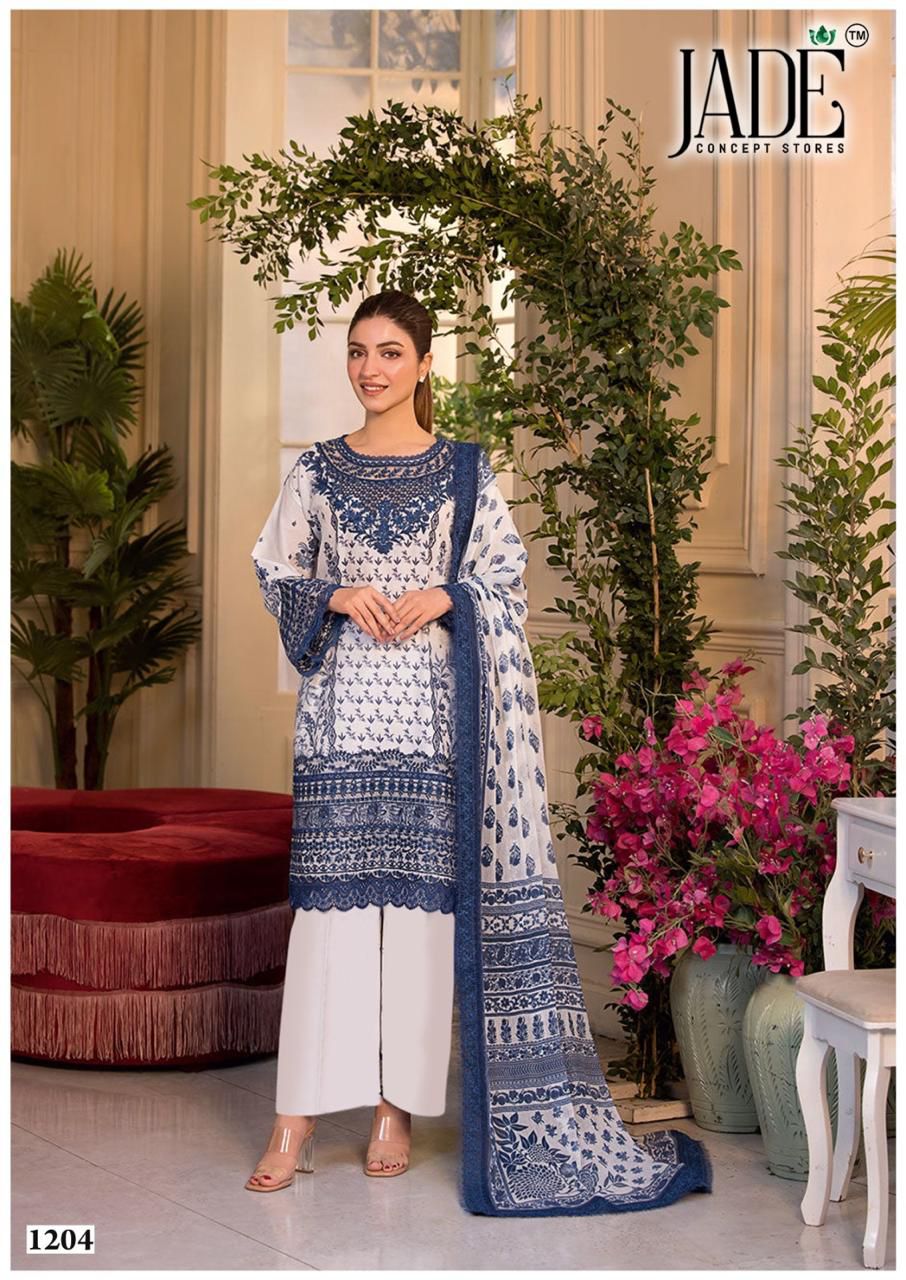 17485100448144Bin Saeed Vol 12 Heavy Cotton Luxury Collection Jade Karachi Salwar Suits 8