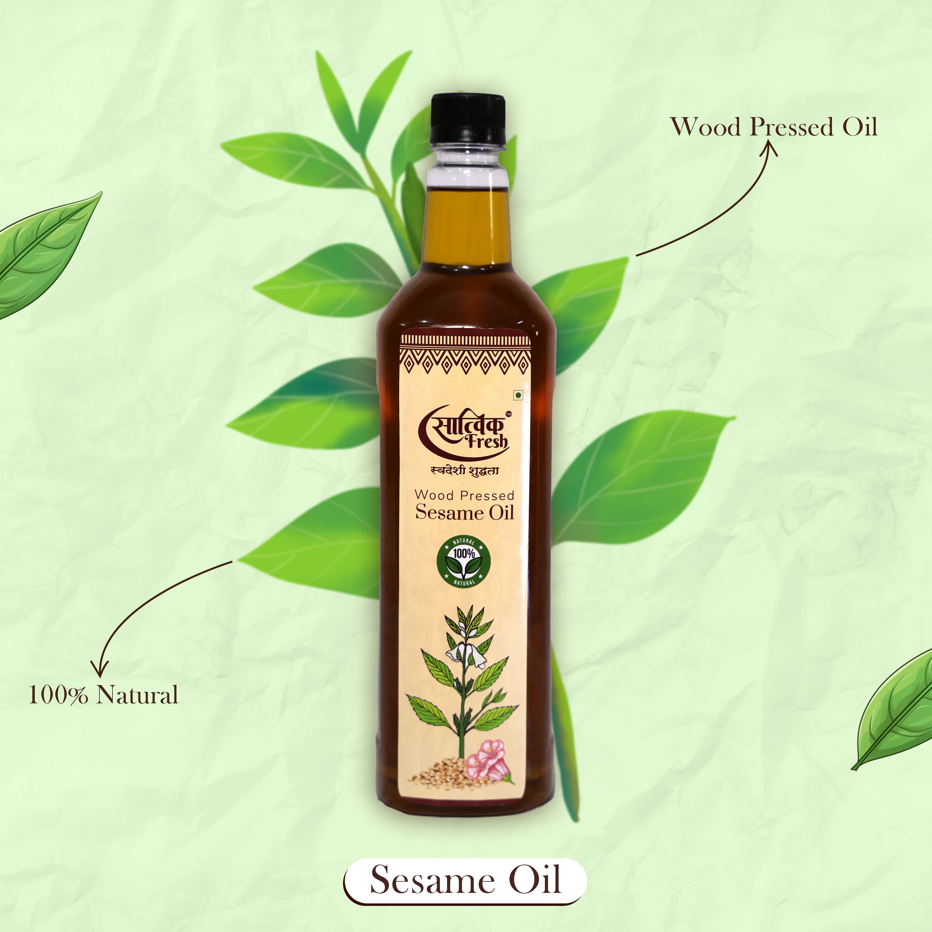 WOOD-PRESSED SESAME OIL 1000ML