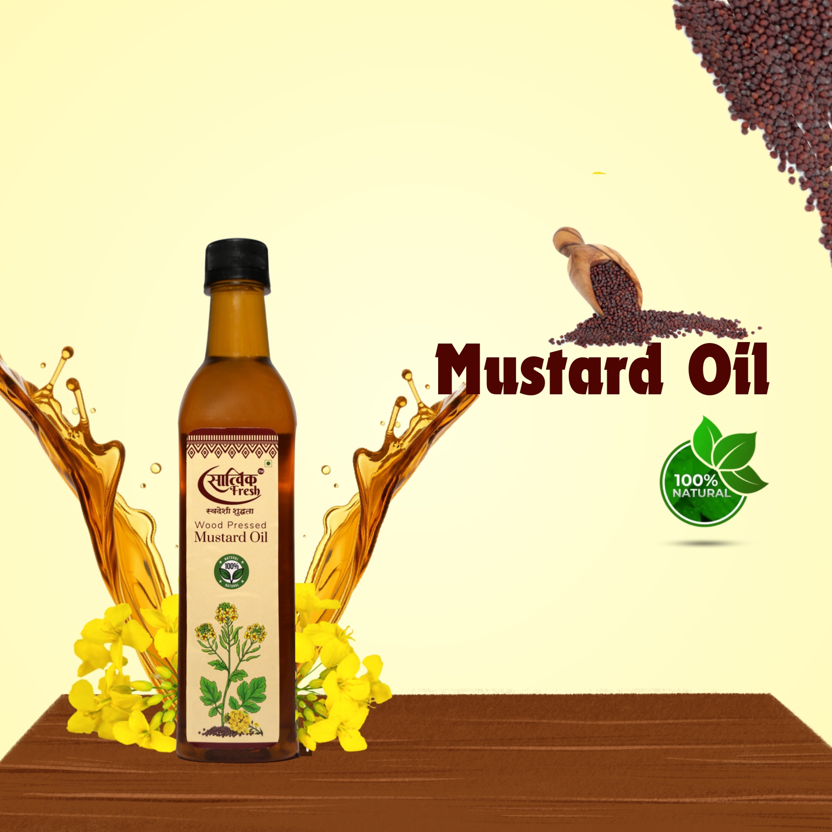 WOOD-PRESSED MUSTARD OIL 500ML