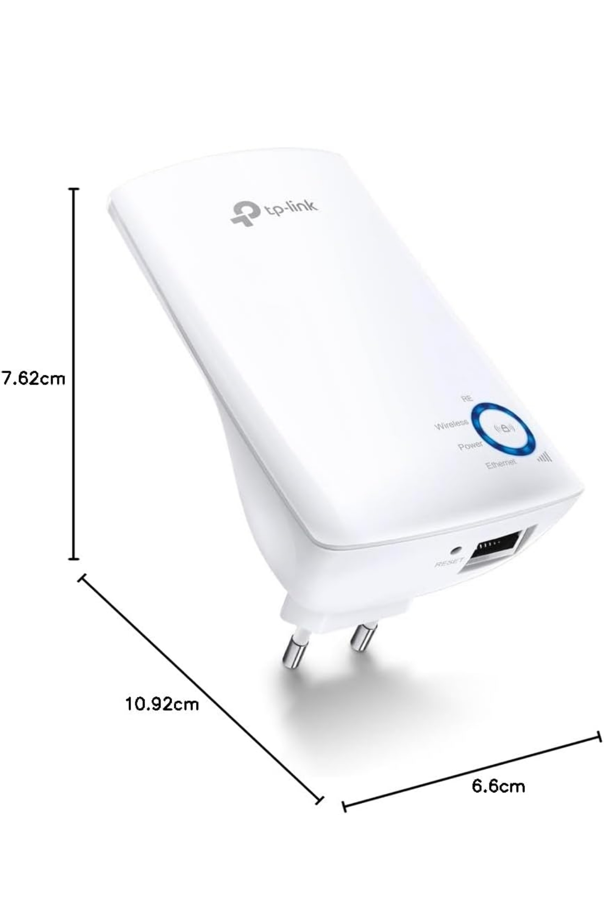 TP-Link TL-WA850RE Single_Band 300Mbps RJ45 Wireless Range Extender, Broadband/Wi-Fi Extender, Wi-Fi Booster/Hotspot with 1 Ethernet Port, Plug and Play, Built-in Access Point Mode, White