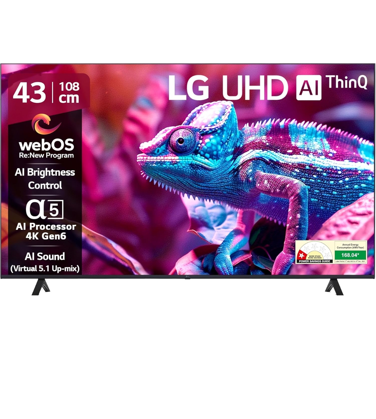 LG 108 cm (43 inches) UR75 Series 4K Ultra HD Smart LED TV 43UR75006LC
