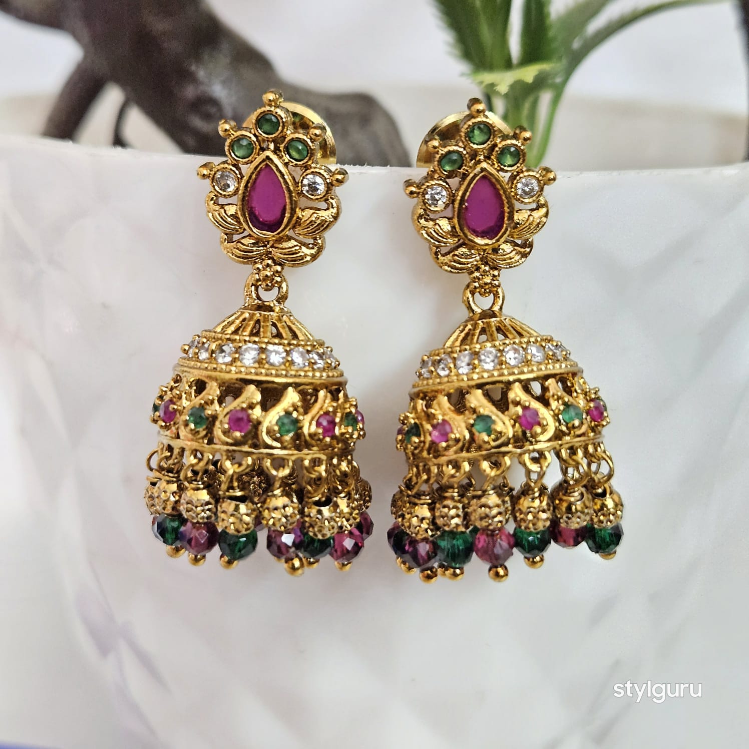 Premium One Gram Gold micro gold finish Jhumka Earrings for Women