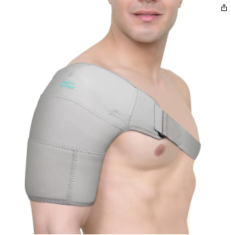 TYNOR | Shoulder Support | Pain Relief |  Injury Recovery | Adjustable & Comfortable | Support Brace for Shoulder Stability | Unisex | Pack of 1 (Grey)