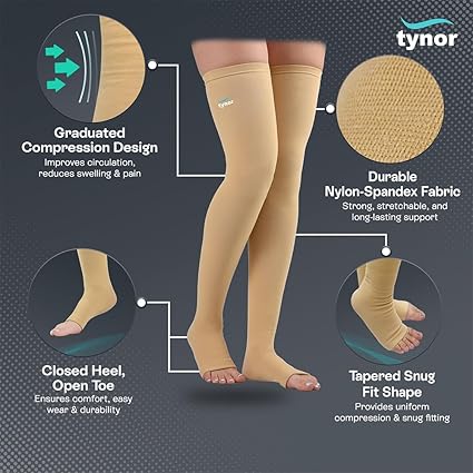 Compression Stocking Mid Thigh Classic (Pair)