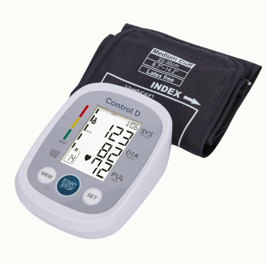 Control D | Homely Smart Automatic Digital Blood Pressure Monitor | Hypertension Indicator | Upper Arm | Portable | BP Machine Power with USB-C Port