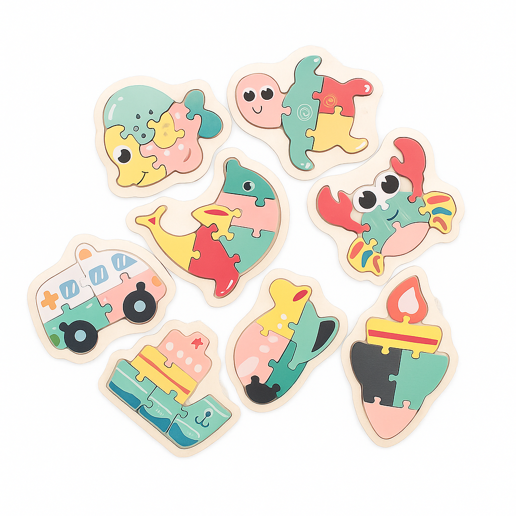Wooden Animal & Vehicle Puzzle(8 Designs)