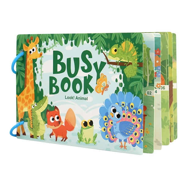 Busy Book for Kids – Animal Learning Activity Book | Montessori Educational Toy | Preschool Early Learning Book with Interactive Pages for Toddlers (Look! Animal)
