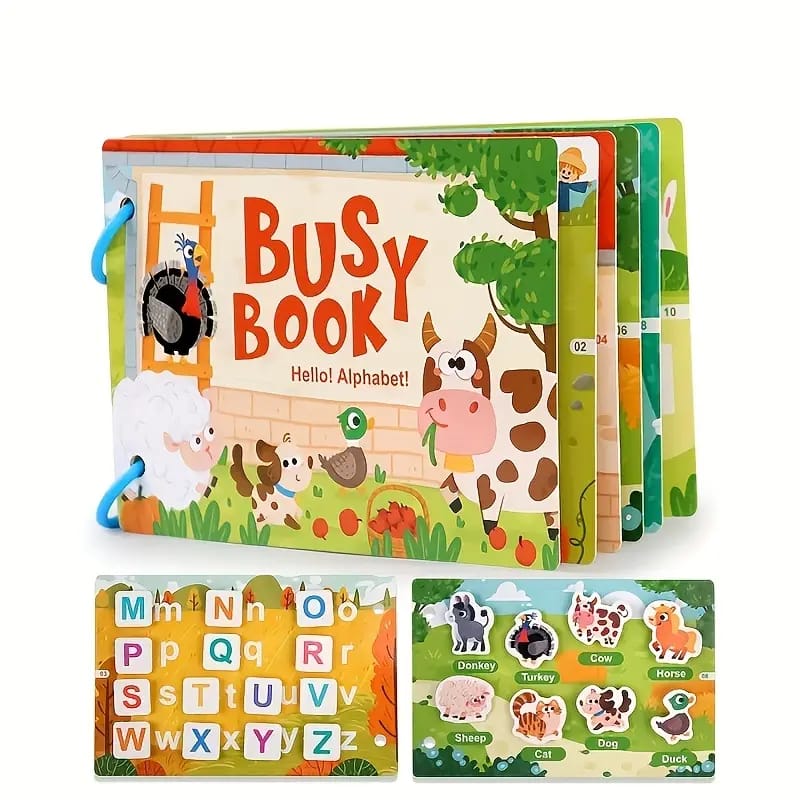 Hello! Alphabet Busy Book for Kids – Alphabet Learning Activity Book | Montessori Educational Toy