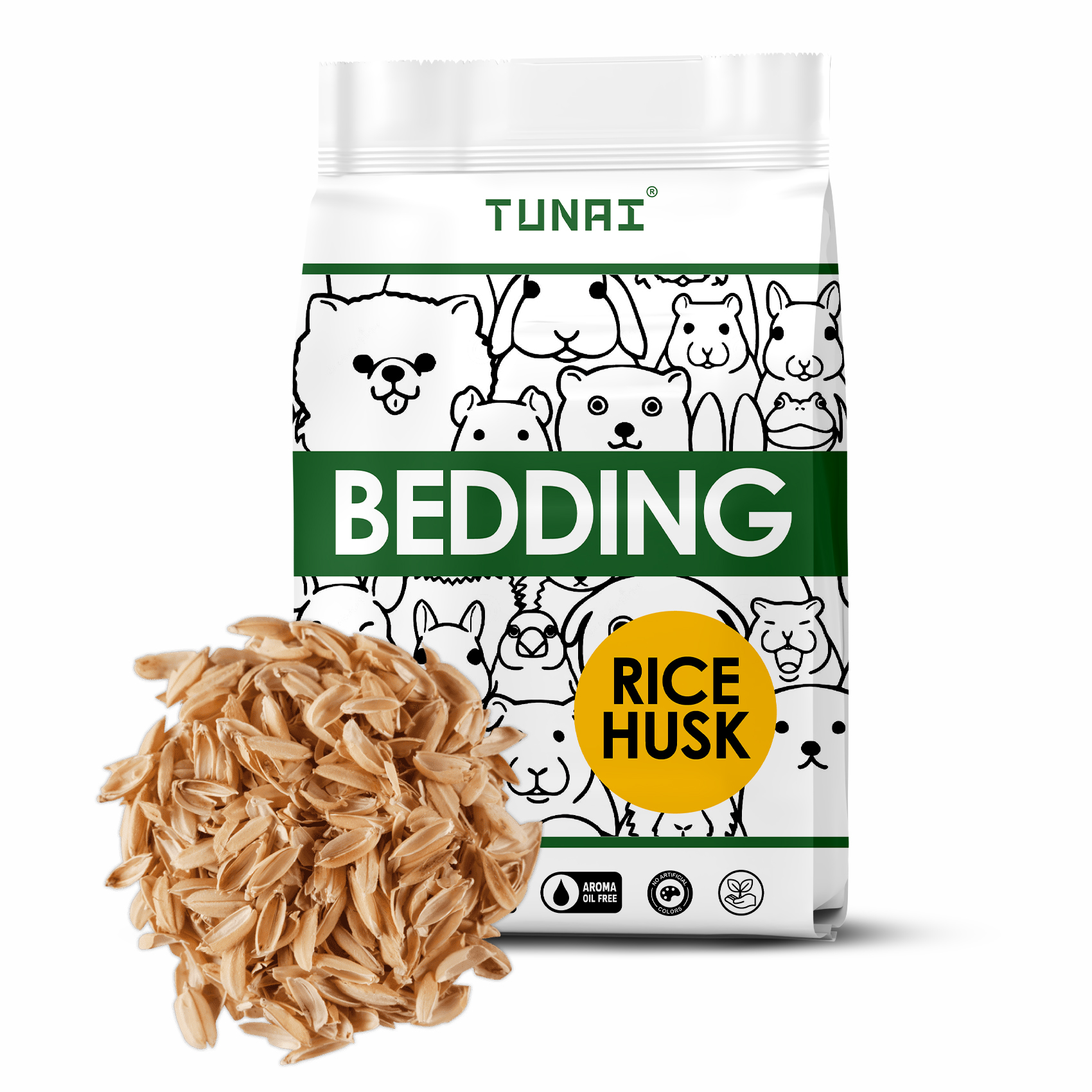 Tunai Natural Rice Husk Bedding for Rabbit, Guinea Pig, Gerbil, Hamster ...