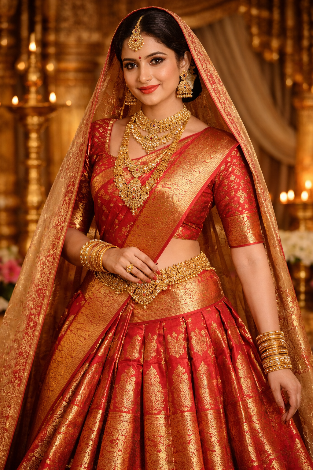 Indian Birde with Kanchi Lehenga
