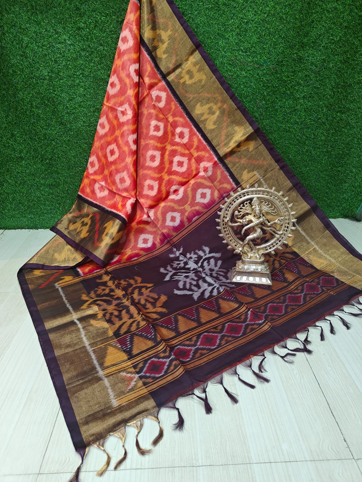 Ikkat Sico Pattu Saree