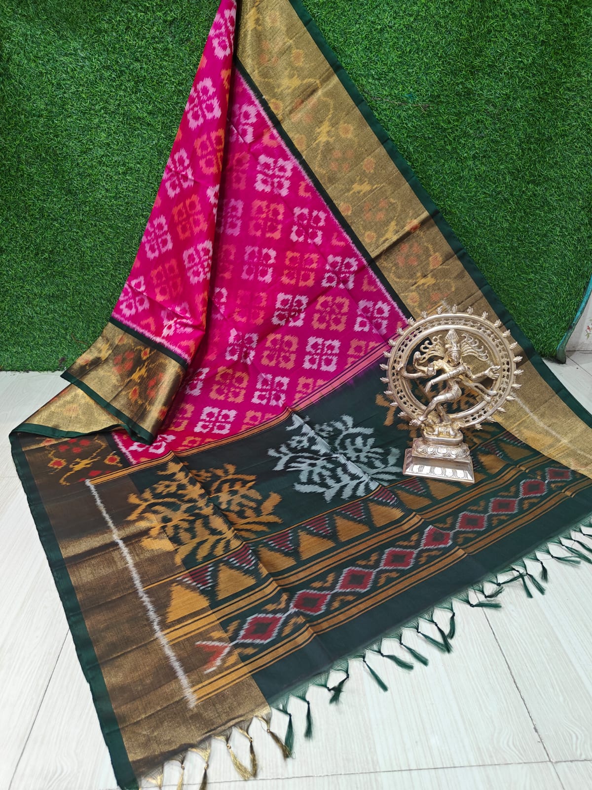 Ikkat Sico Pattu Saree