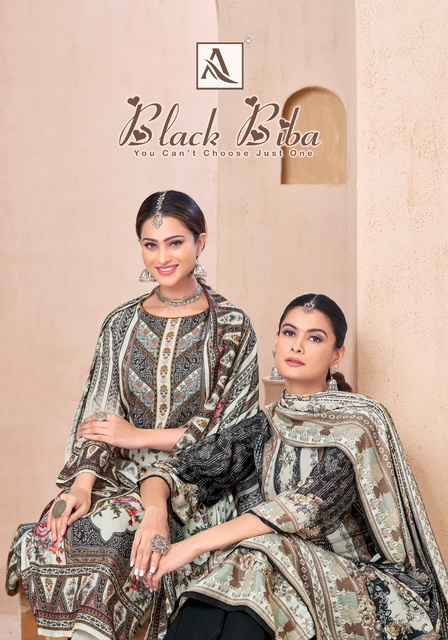 Alok Black Biba Viscose Maslin Dress Material Surat Textile Market ( 10 pcs Catalogue )