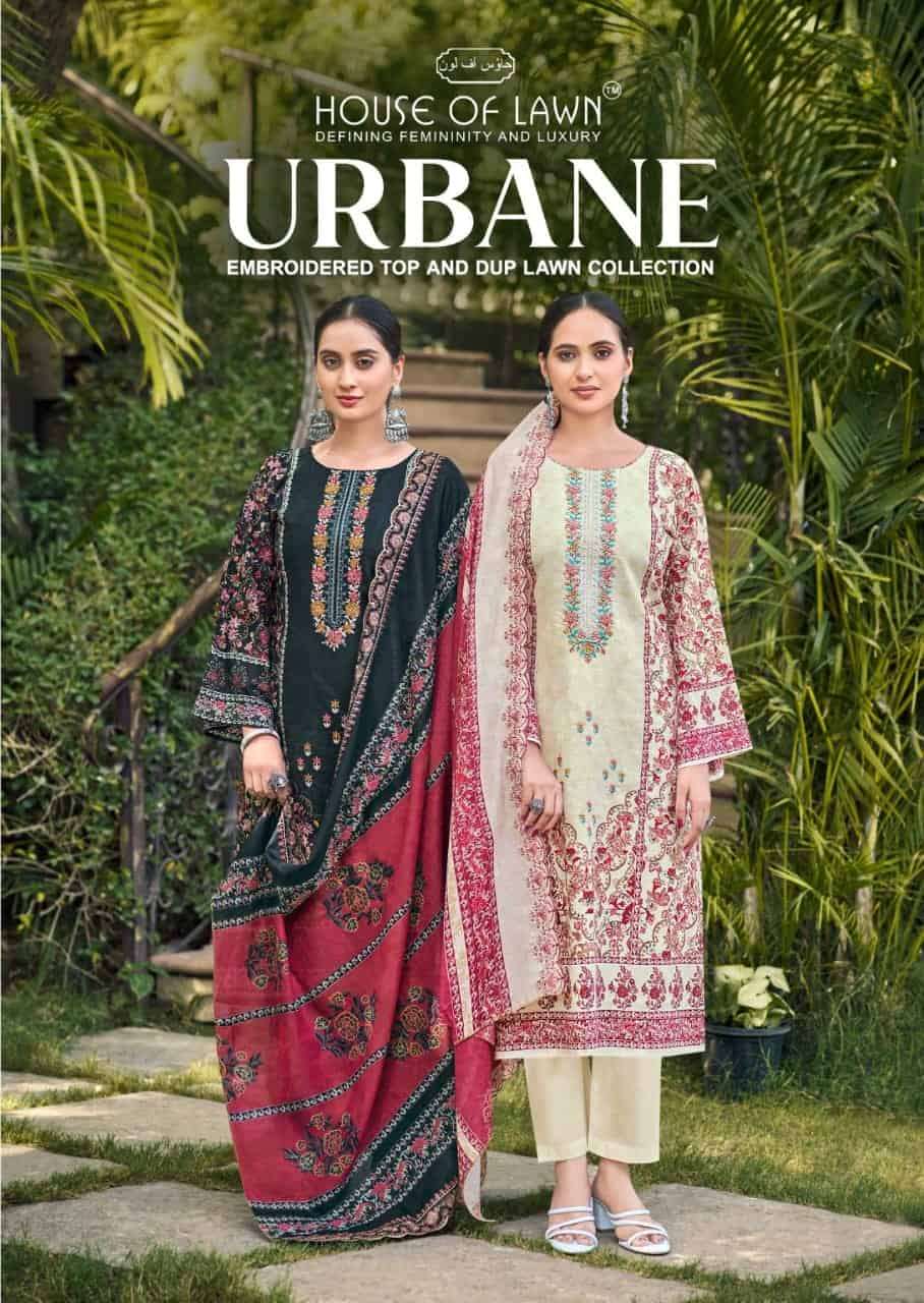 House Of Lawn Urbane Pakistani Embroidery Dress Material Wholesale Price ( 6 Pcs Catalog )