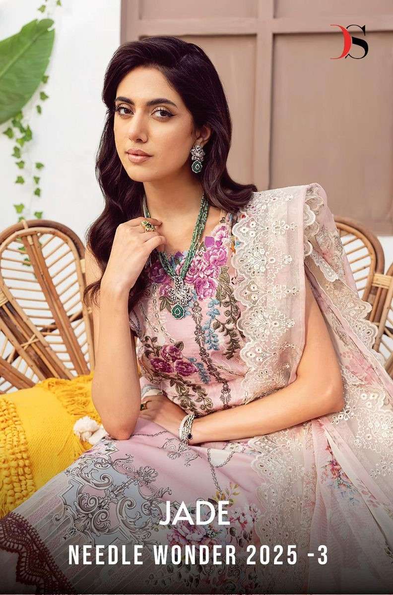 Deepsy Jade Needle Wonder 2025 3  Pakistani  Dress Material Surat Wholesale ( 8 Pcs Catalog )