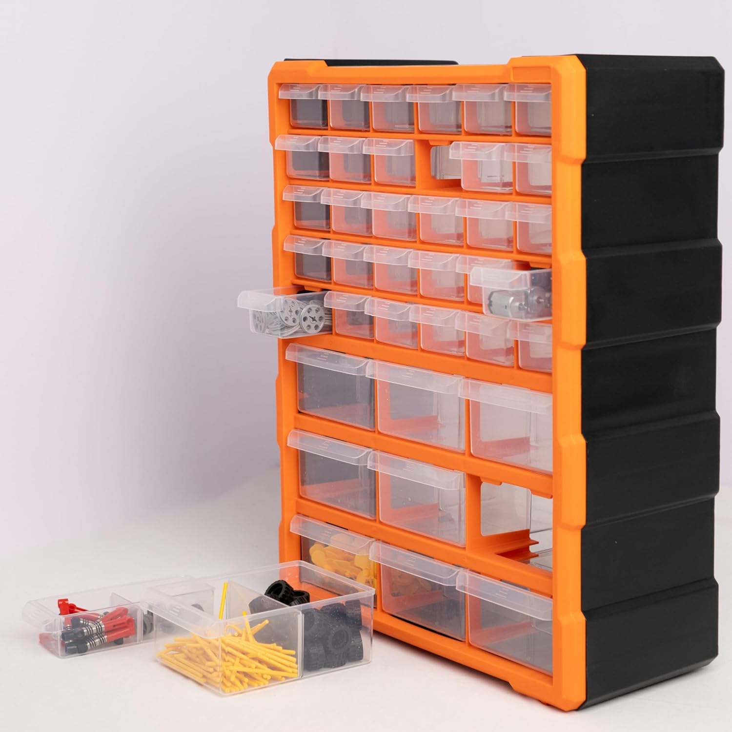 Yellow Tommy Storage Box (YTSB042) 39-Compartment (58 * 16 * 47 CM, 816G, Plastic, Orange)