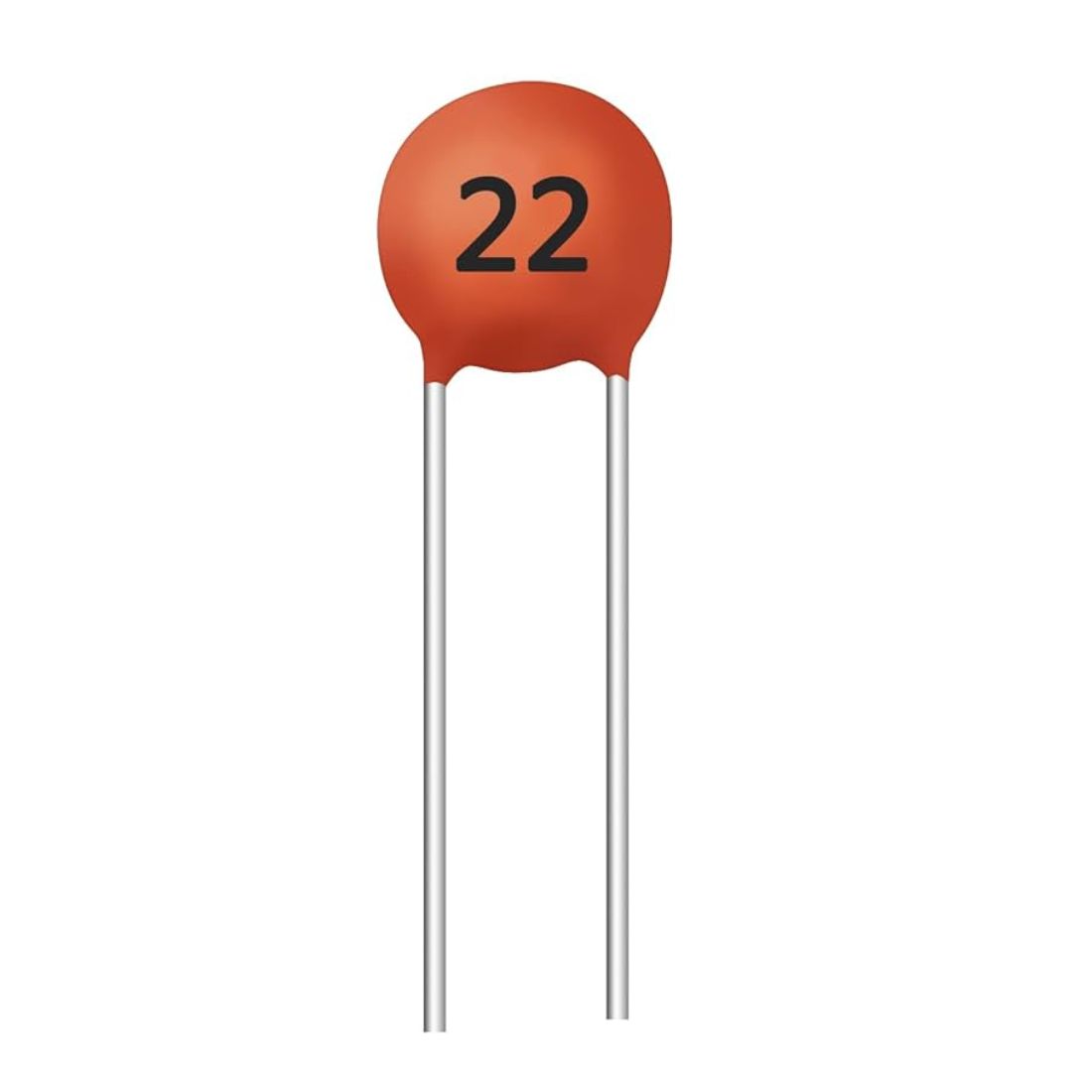 Yellow Tommy 100 Pcs 22pF 10v Ceramic Disc Capacitors  | 5mm Pitch | DIP Through-Hole Type | Ideal for DIY, Arduino, Breadboard, and Electronic Circuit Projects