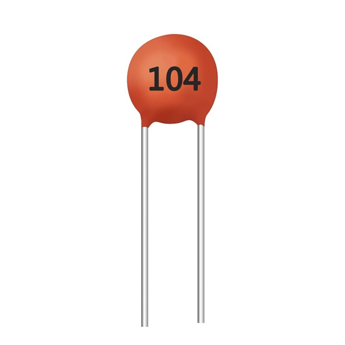 Yellow Tommy 100 Pcs 100 nF 10v Ceramic Disc Capacitors  | 5mm Pitch | DIP Through-Hole Type | Ideal for DIY, Arduino, Breadboard, and Electronic Circuit Projects