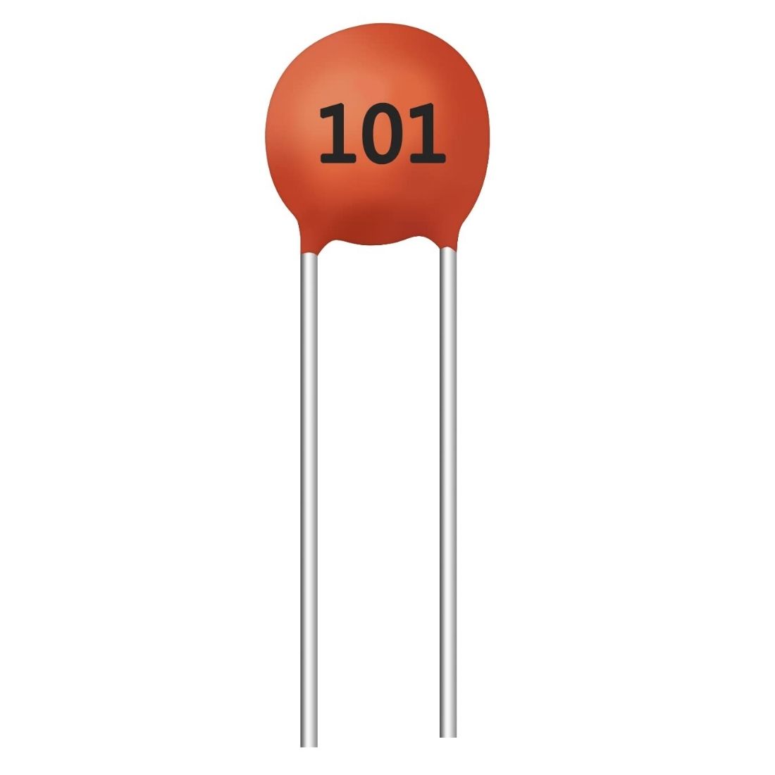 Yellow Tommy 100 Pcs 100 pF 10v Ceramic Disc Capacitors | 5mm Pitch | DIP Through-Hole Type | Ideal for DIY, Arduino, Breadboard, and Electronic Circuit Projects