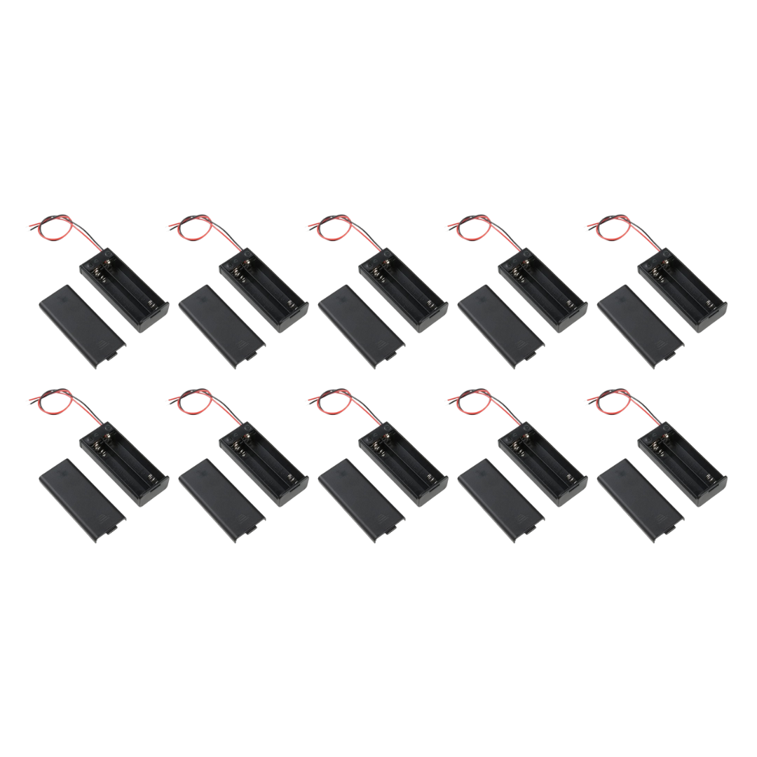 2 x 1.5V AAA battery holder with cover and On/Off Switch (Pack of 10) - Copy